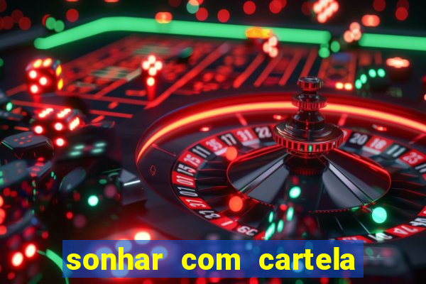 sonhar com cartela de bingo